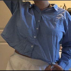 Forever 21 blue blouse. Cropped